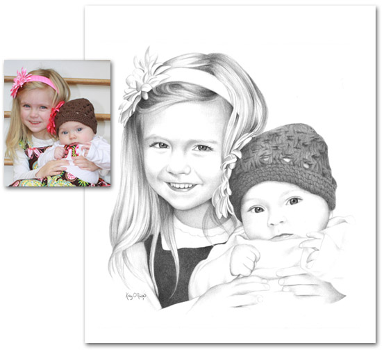 grant girls for blog Drawing of Two Sisters