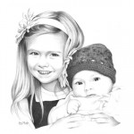 Charcoal Portrait of Abby and Audrey Kate Charcoal Portrait of Abby and Audrey Kate