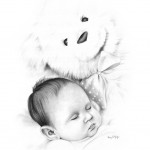 Charcoal Portrait of Baby Alyxandria Charcoal Portrait of Baby Alyxandria